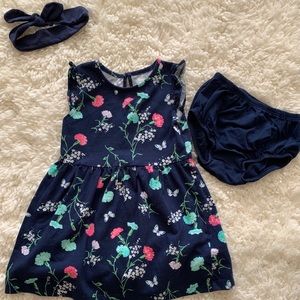💕Toddlers dress, with bottoms and head band